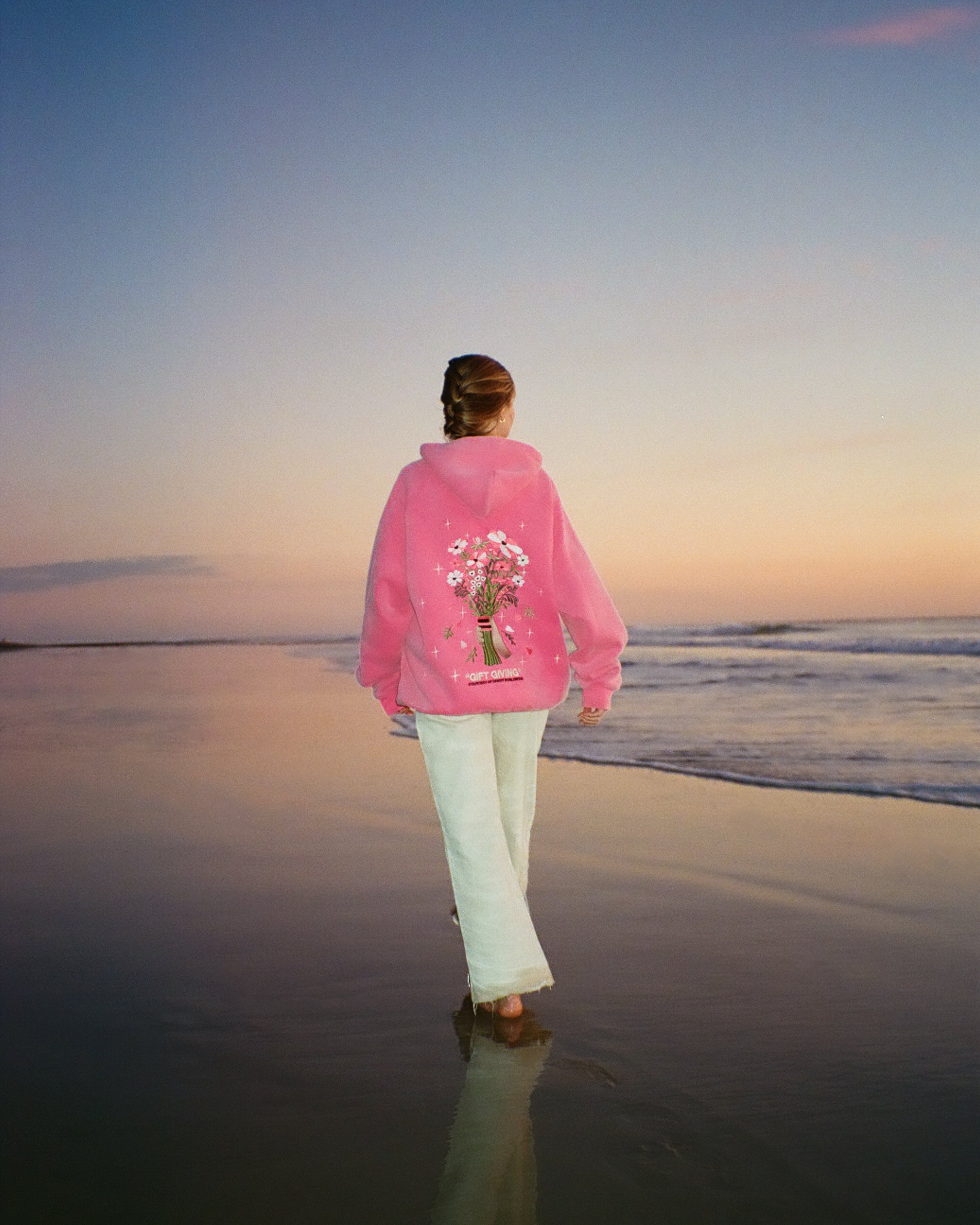 Gift Giving Oversized Lux Hoodie in Vintage Washed Pink